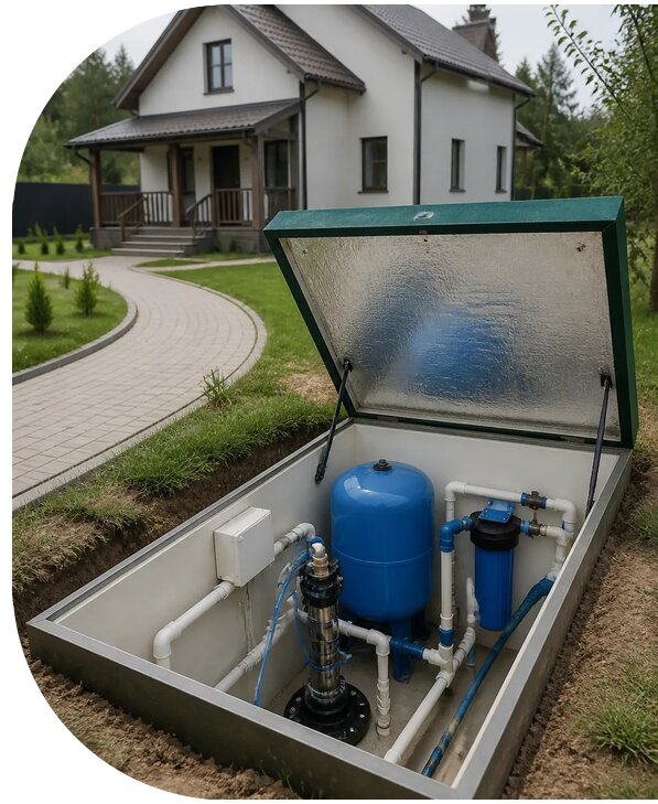 Автономное водоснабжение дома в Клине от 153675 р. | АПаруса-Кли