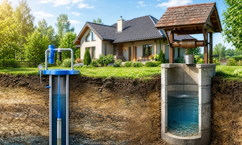 Автономное водоснабжение загородного дома Клин: скважина или колодец 